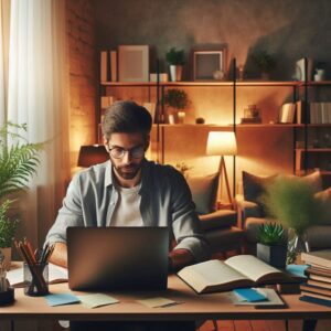 Trabalhador em casa 300x300 - Exemplos de Neg&oacute;cios Para Desenvolver em Casa